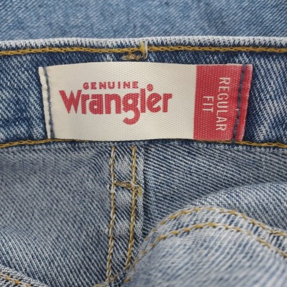 Wrangler MGW20MD Mens 48x32‎ Regular Fit Straight Leg 5 Pocket Denim Jeans - Picture 5 of 5